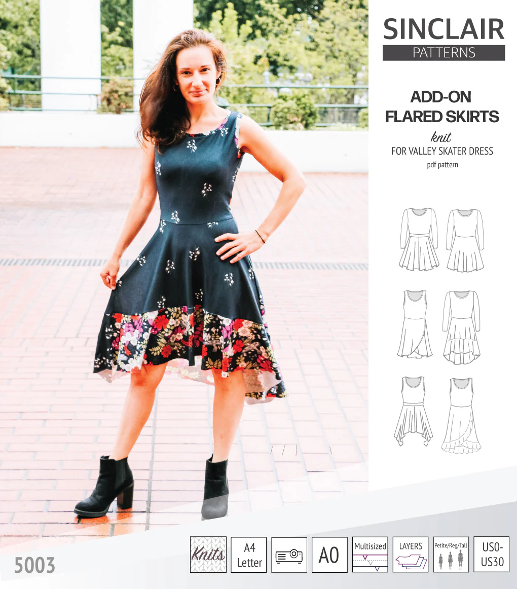 ADD-ON Flared skirts for Valley skater dress (PDF) - Image 13