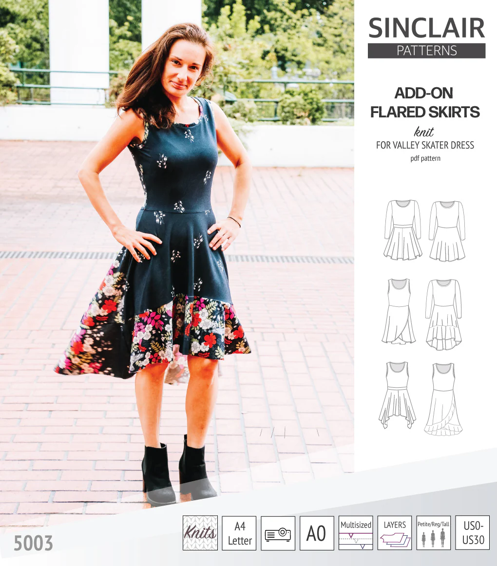 ADD-ON Flared skirts for Valley skater dress (PDF) - Image 14