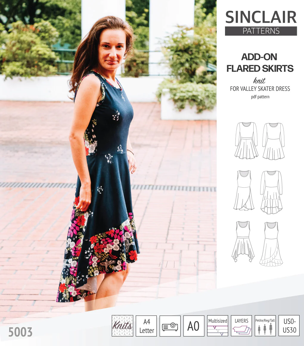 ADD-ON Flared skirts for Valley skater dress (PDF) - Image 15