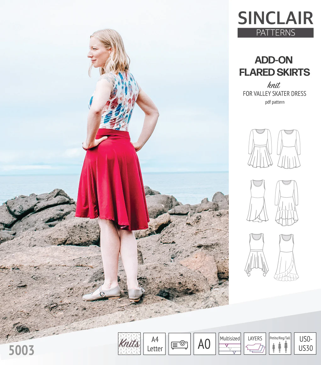 ADD-ON Flared skirts for Valley skater dress (PDF) - Image 24