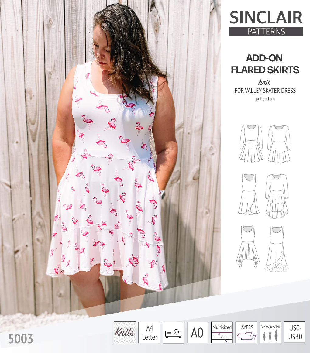 ADD-ON Flared skirts for Valley skater dress (PDF) - Image 33