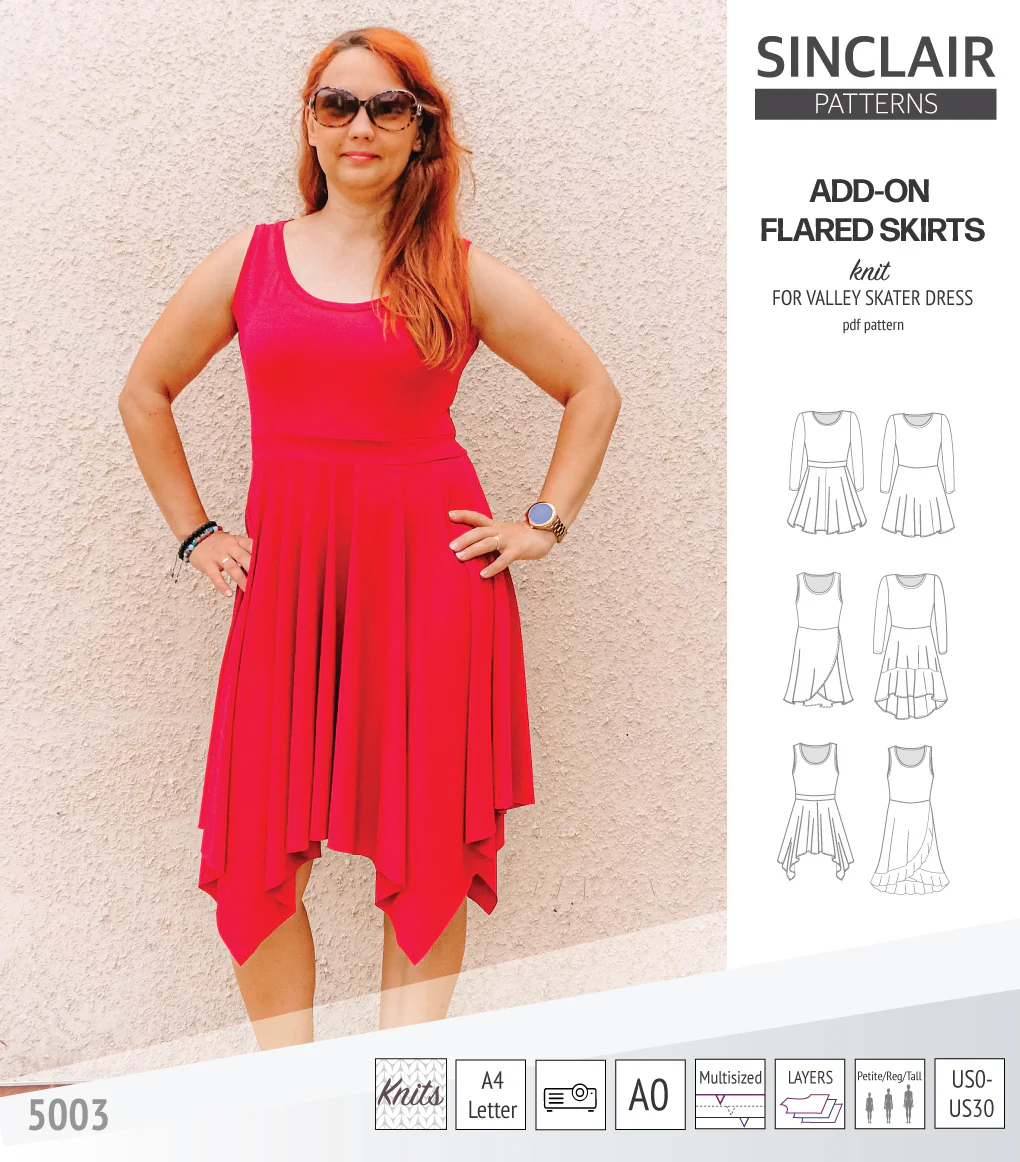 ADD-ON Flared skirts for Valley skater dress (PDF) - Image 36