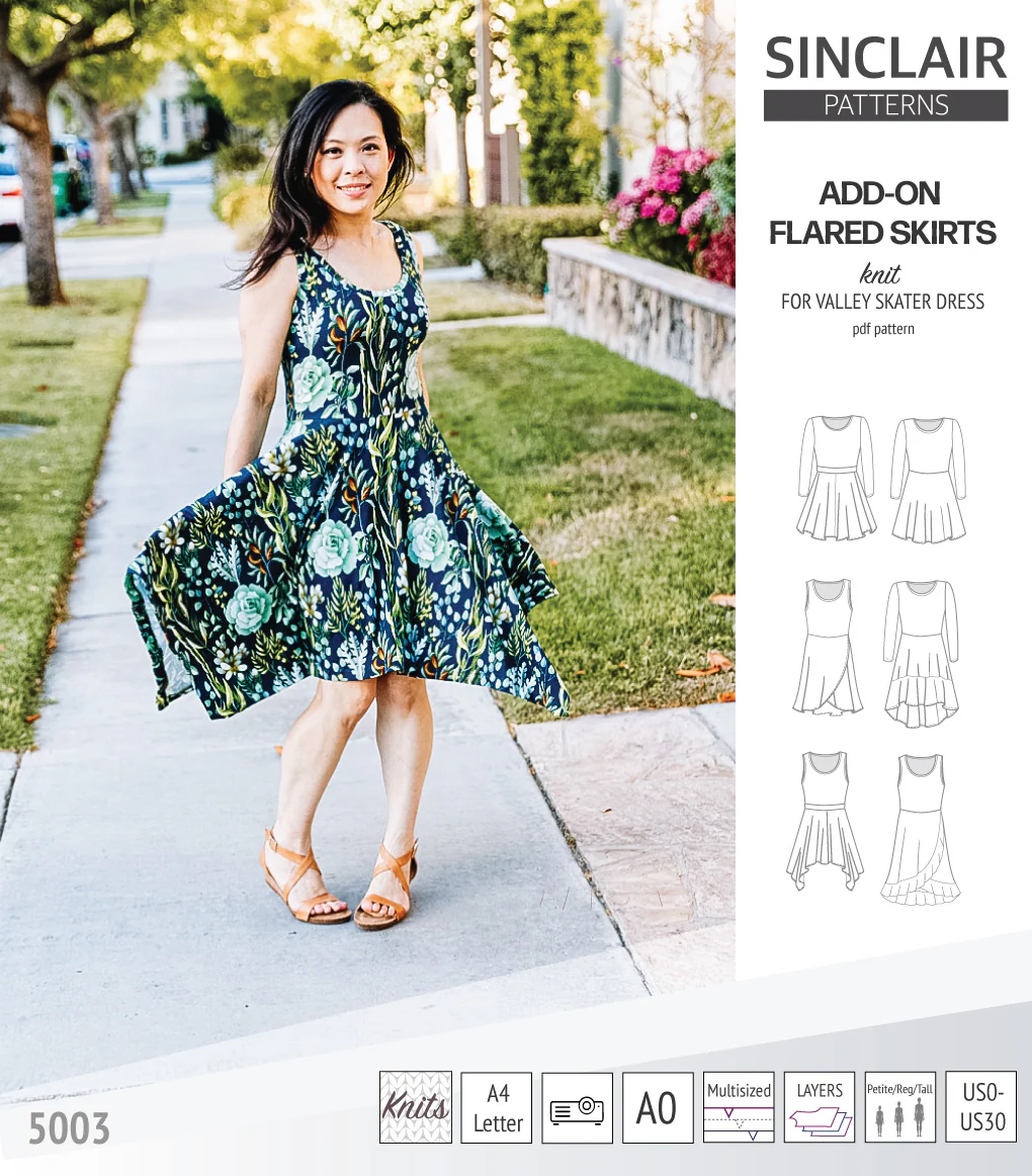 ADD-ON Flared skirts for Valley skater dress (PDF) - Image 37