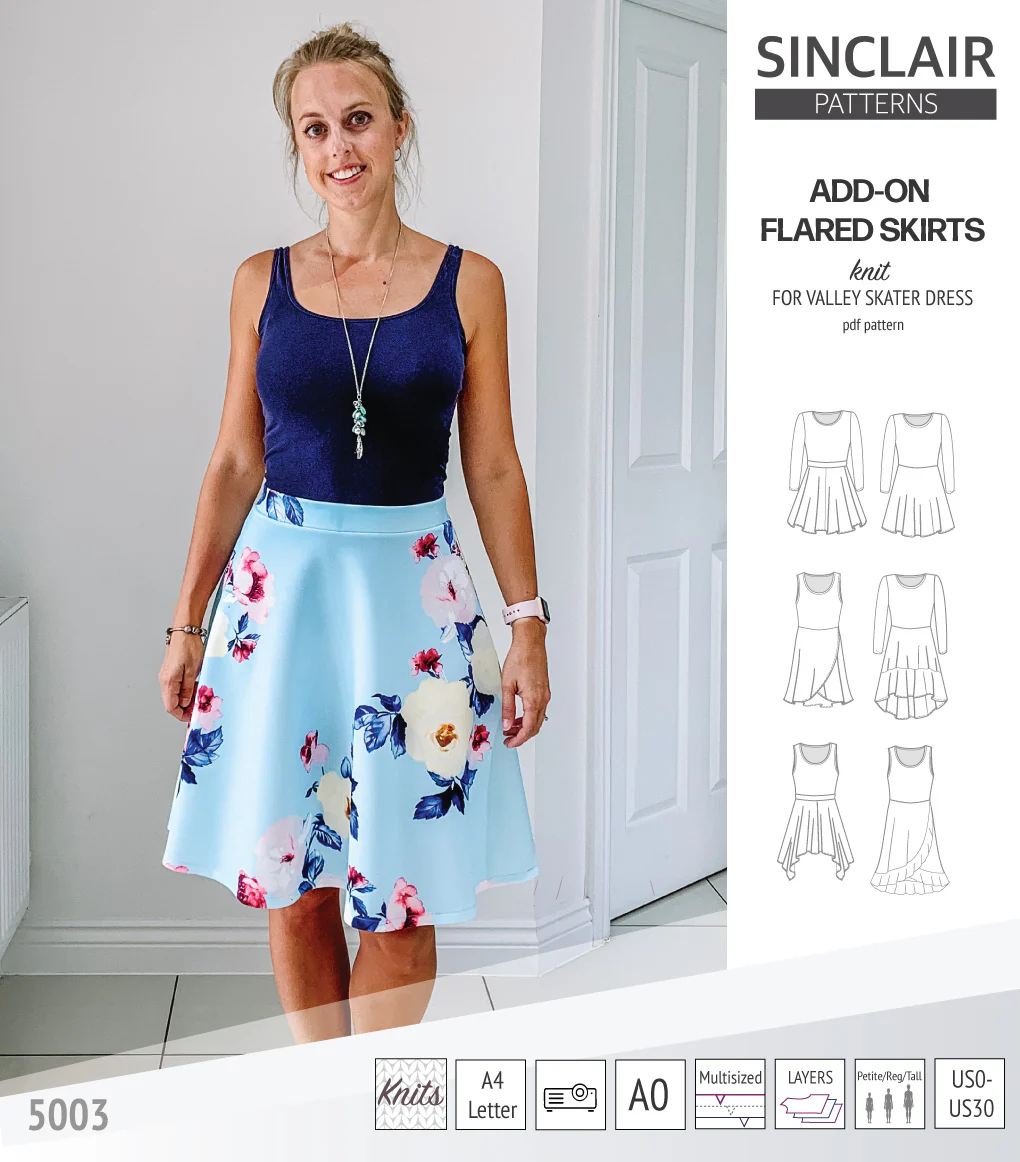 ADD-ON Flared skirts for Valley skater dress (PDF) - Image 5