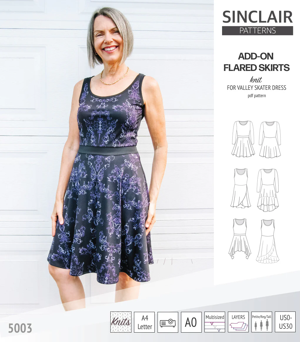 ADD-ON Flared skirts for Valley skater dress (PDF) - Image 6