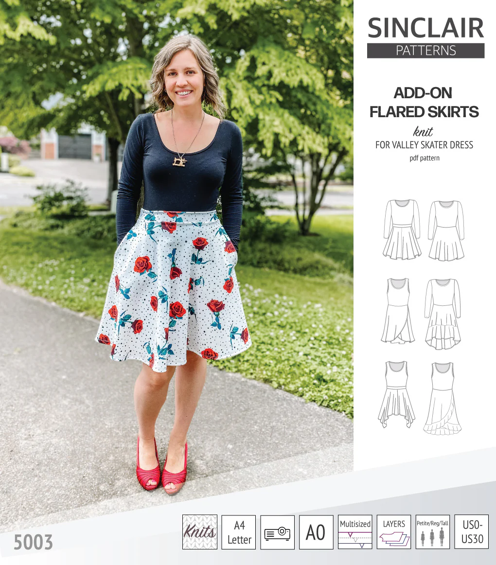 ADD-ON Flared skirts for Valley skater dress (PDF) - Image 7