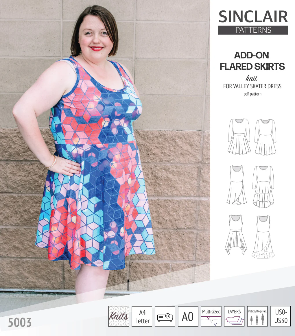 ADD-ON Flared skirts for Valley skater dress (PDF) - Image 8