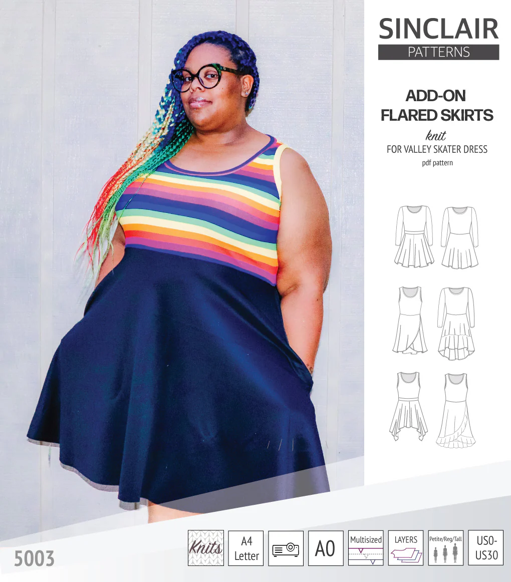ADD-ON Flared skirts for Valley skater dress (PDF) - Image 9