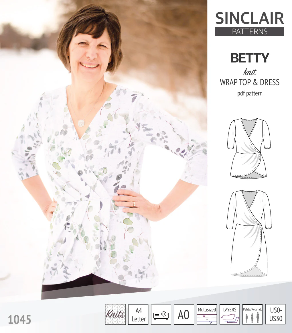 Betty faux wrap knit dress (PDF) - Image 11