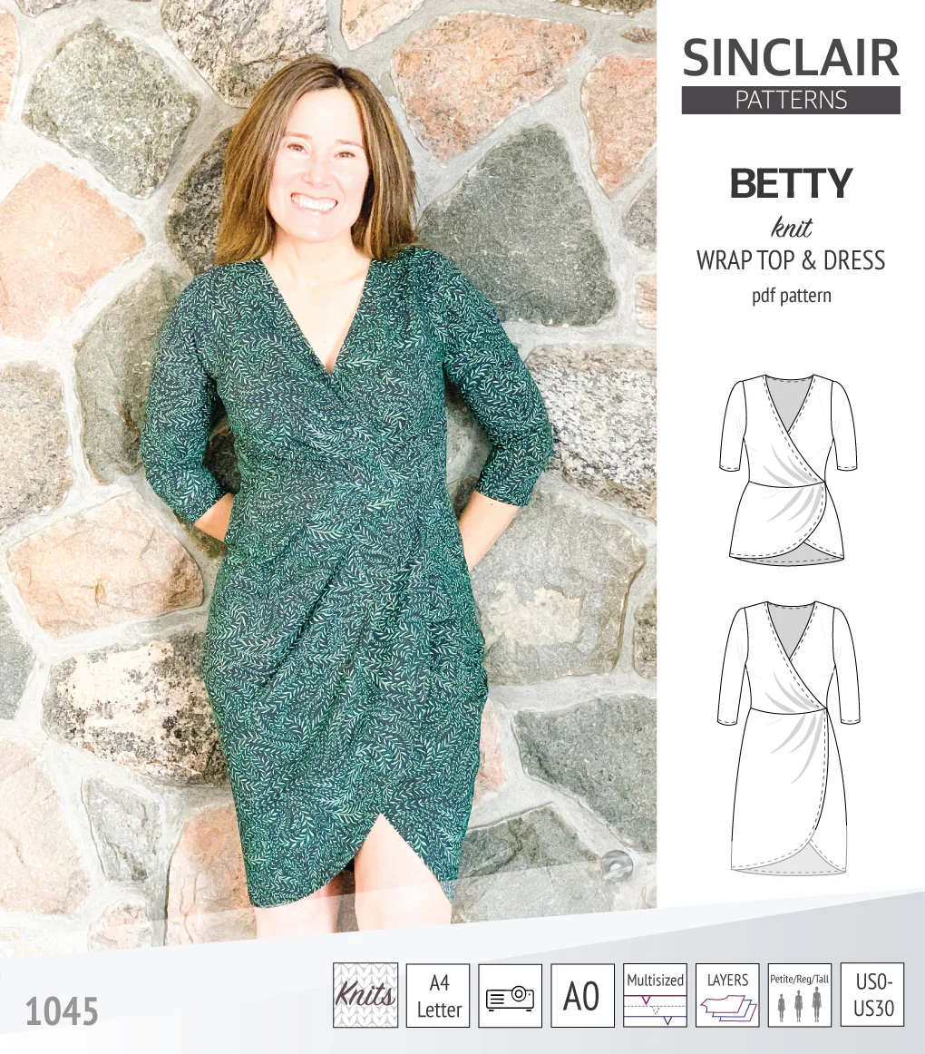 Betty faux wrap knit dress (PDF) - Image 13