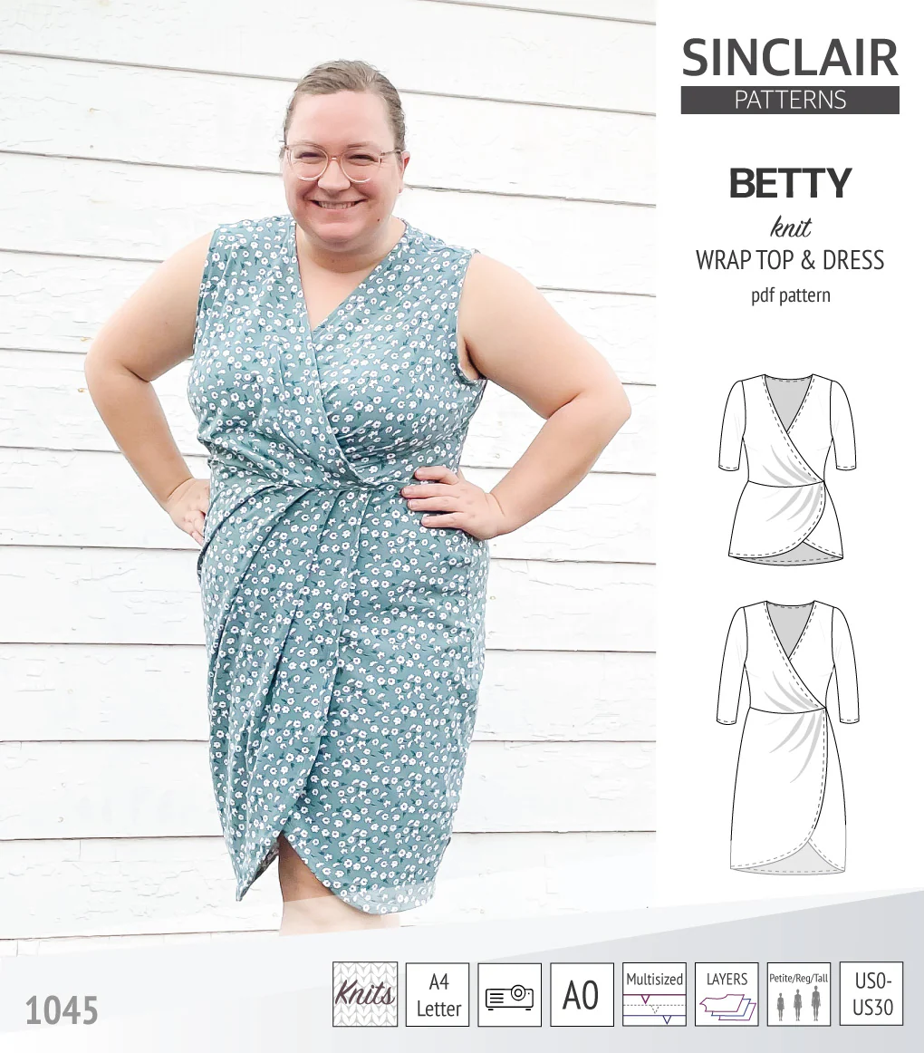 Betty faux wrap knit dress (PDF) - Image 14