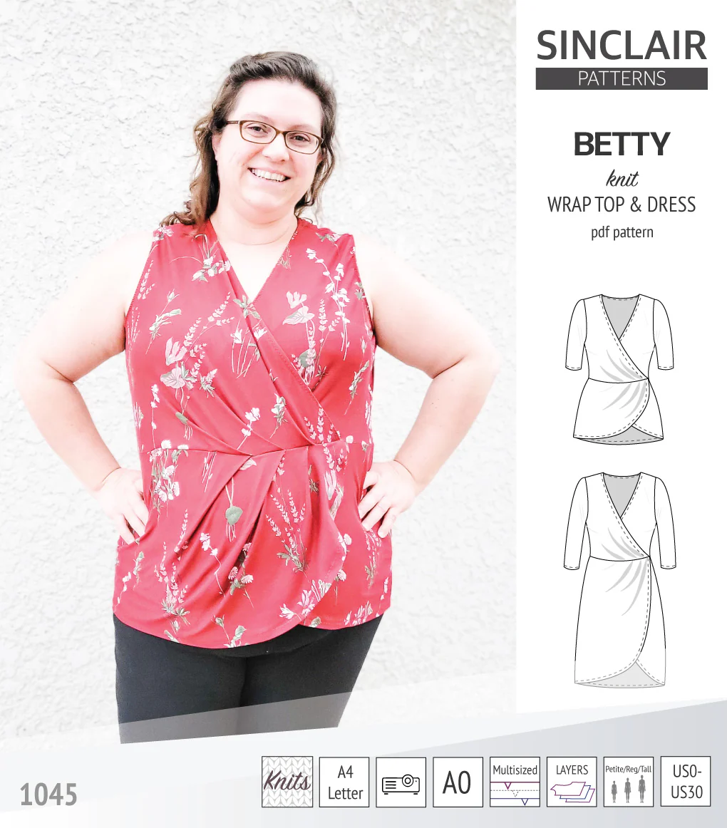 Betty faux wrap knit dress (PDF) - Image 15
