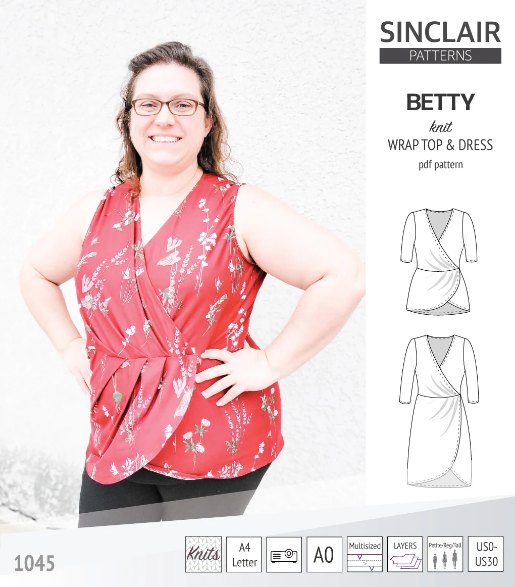 Betty faux wrap knit dress (PDF) - Image 16