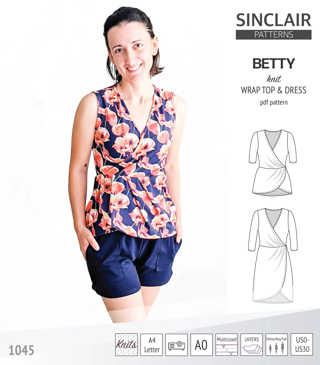 Betty faux wrap knit dress (PDF) - Image 17