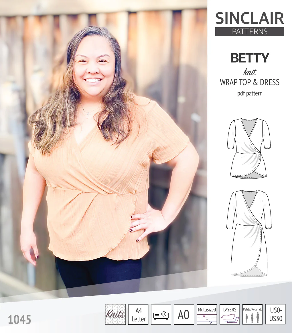 Betty faux wrap knit dress (PDF) - Image 18
