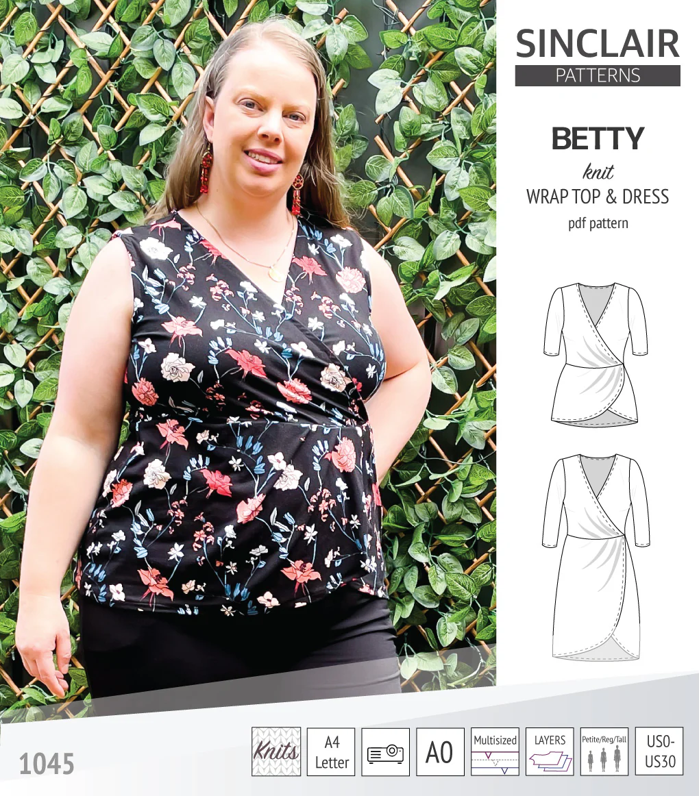 Betty faux wrap knit dress (PDF) - Image 19