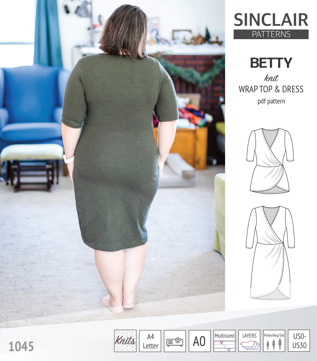 Betty faux wrap knit dress (PDF) - Image 22