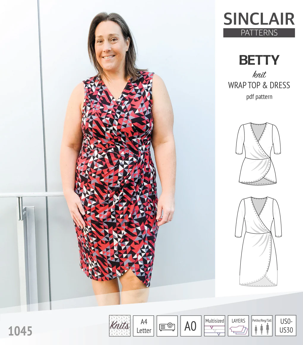 Betty faux wrap knit dress (PDF) - Image 23
