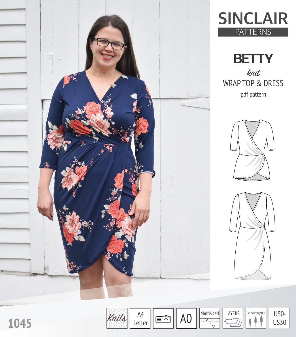 Betty faux wrap knit dress (PDF) - Image 26