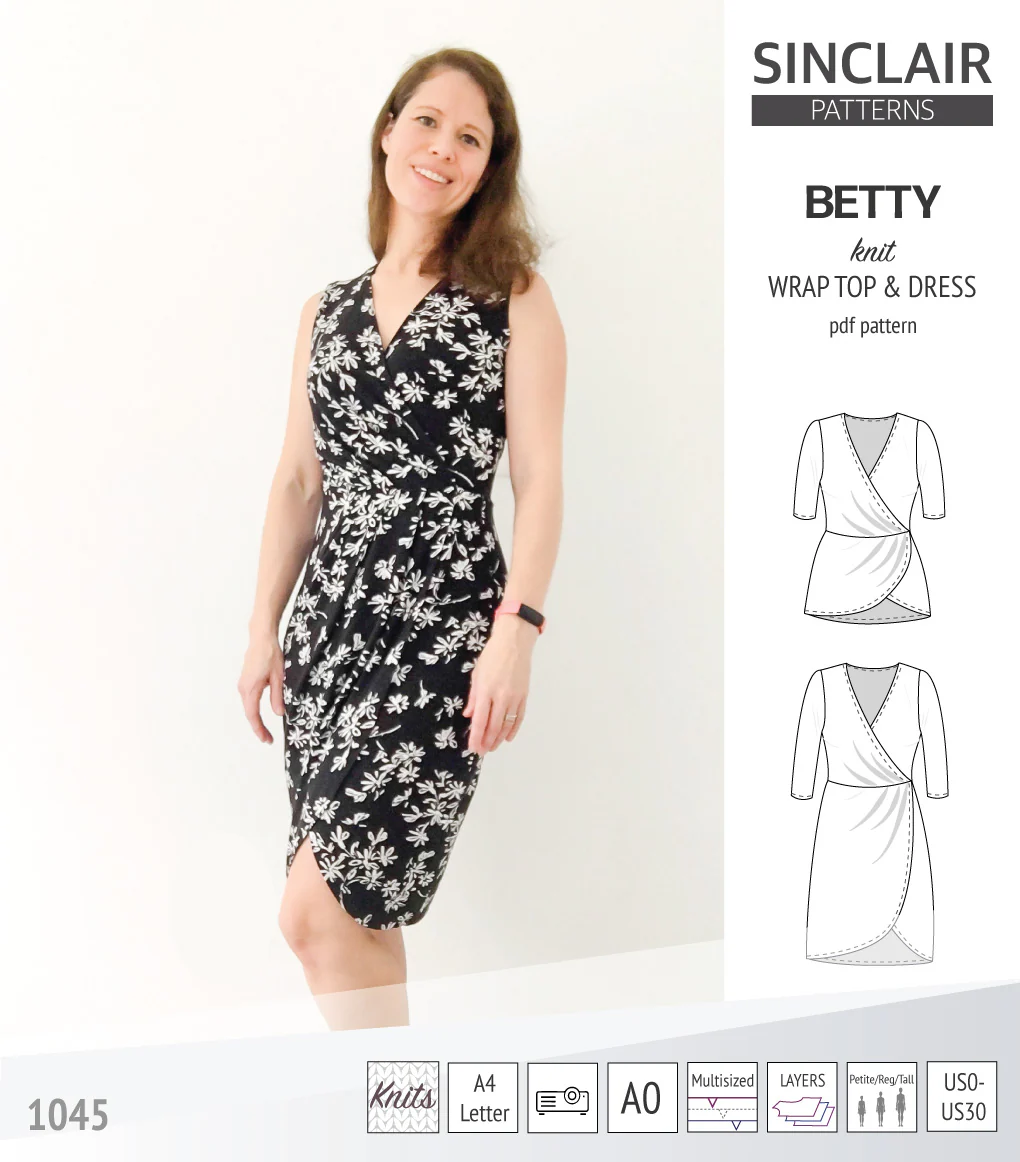 Betty faux wrap knit dress (PDF) - Image 28