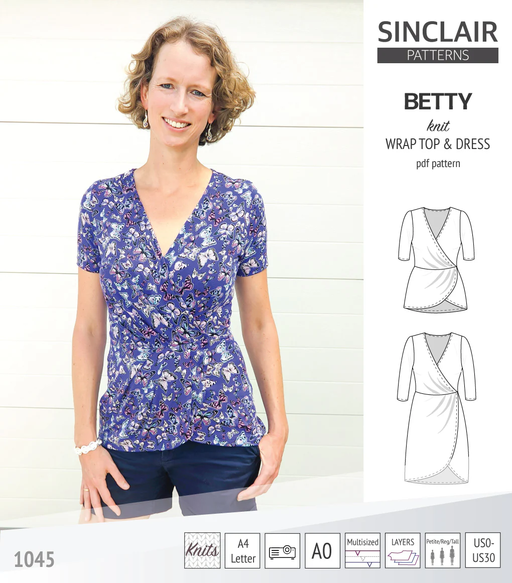 Betty faux wrap knit dress (PDF) - Image 31