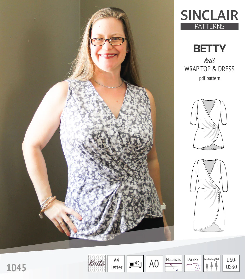 Betty faux wrap knit dress (PDF) - Image 36