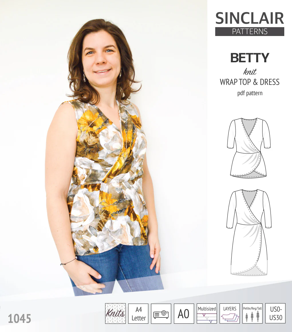 Betty faux wrap knit dress (PDF) - Image 38