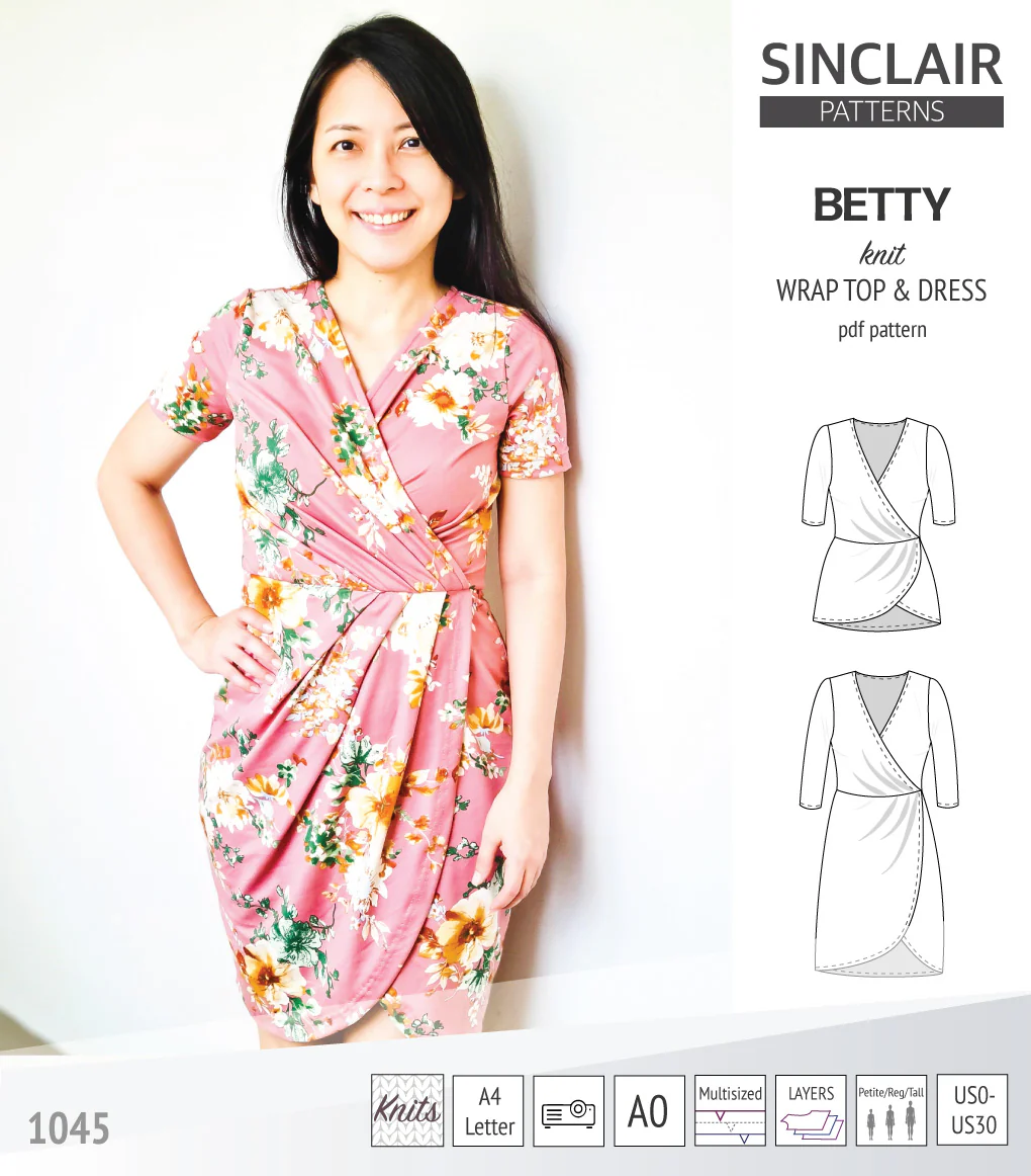 Betty faux wrap knit dress (PDF) - Image 39