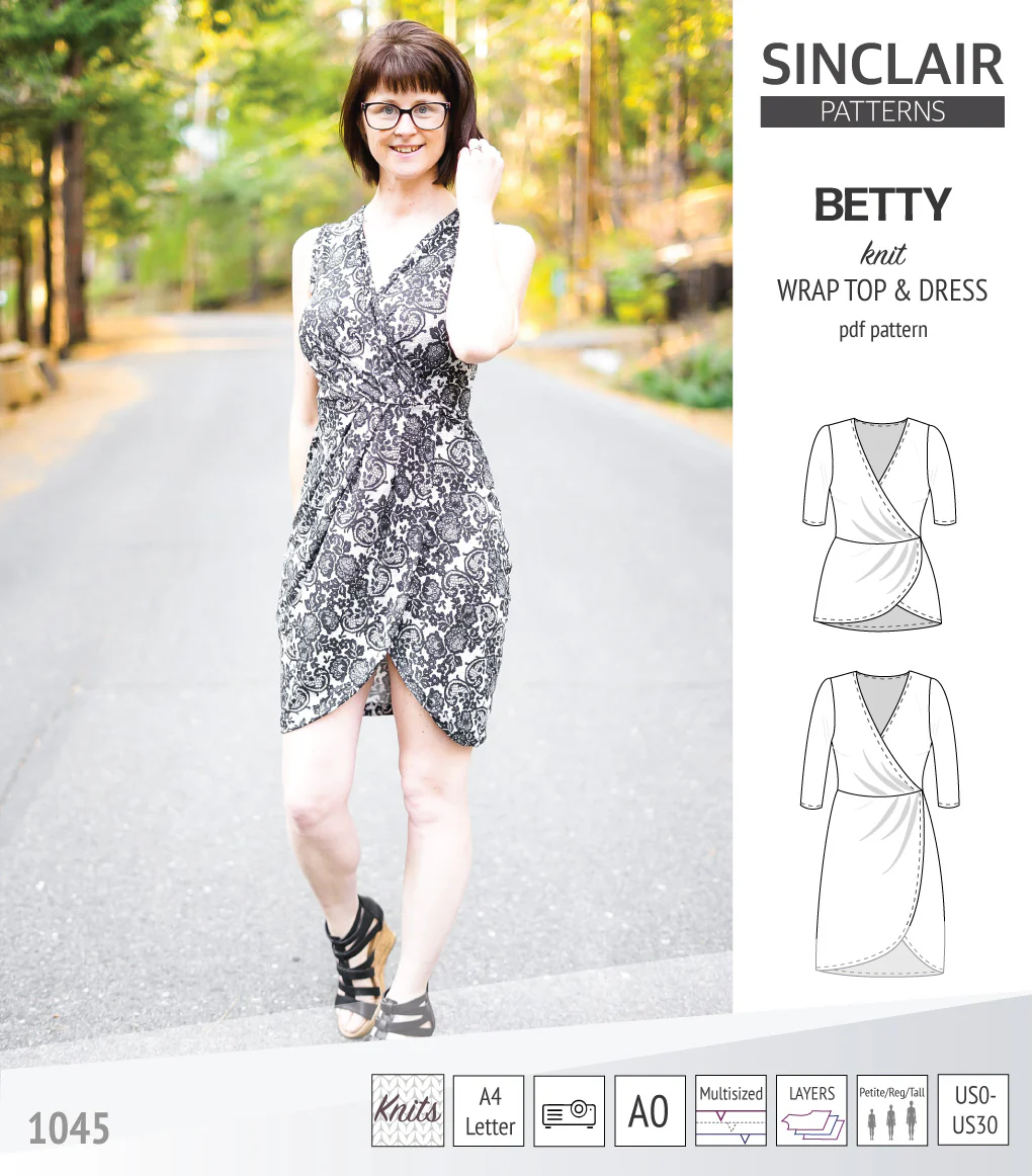 Betty faux wrap knit dress (PDF) - Image 41