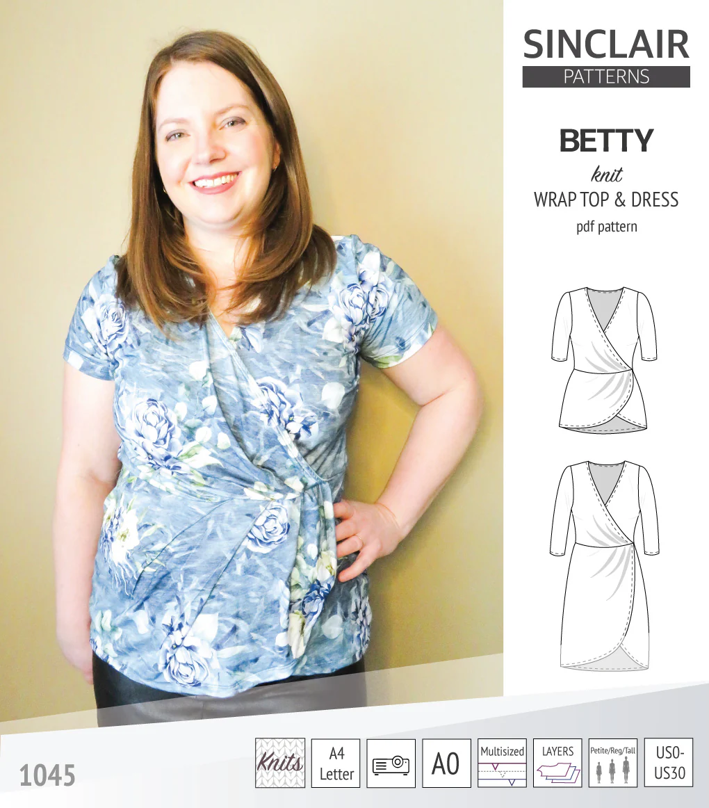 Betty faux wrap knit dress (PDF) - Image 43