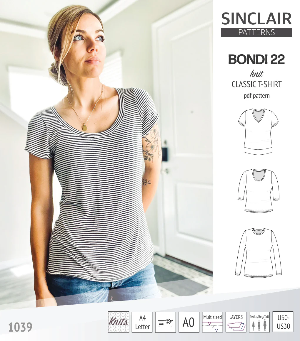 Bondi 22 knit classic fitted t-shirt (PDF) - Image 3