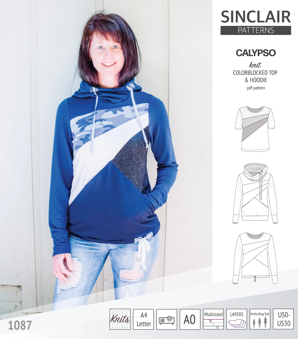 Calypso colorblocked top and hoodie for women (PDF) - Image 16