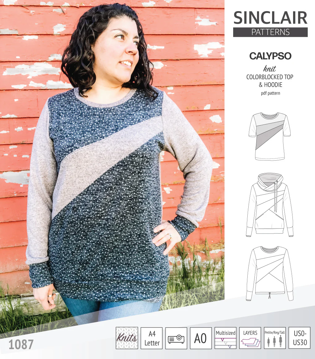 Calypso colorblocked top and hoodie for women (PDF) - Image 17