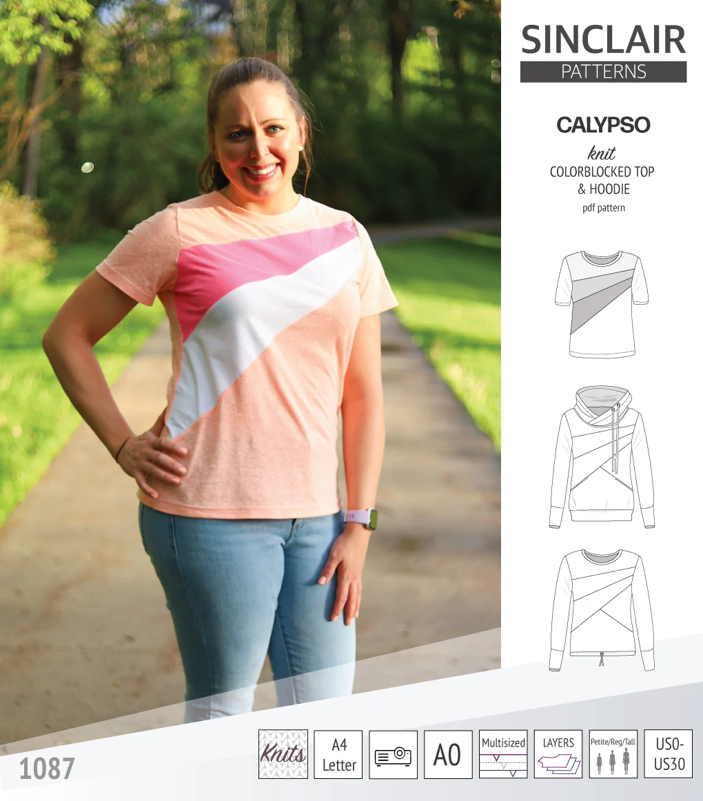 Calypso colorblocked top and hoodie for women (PDF) - Image 20