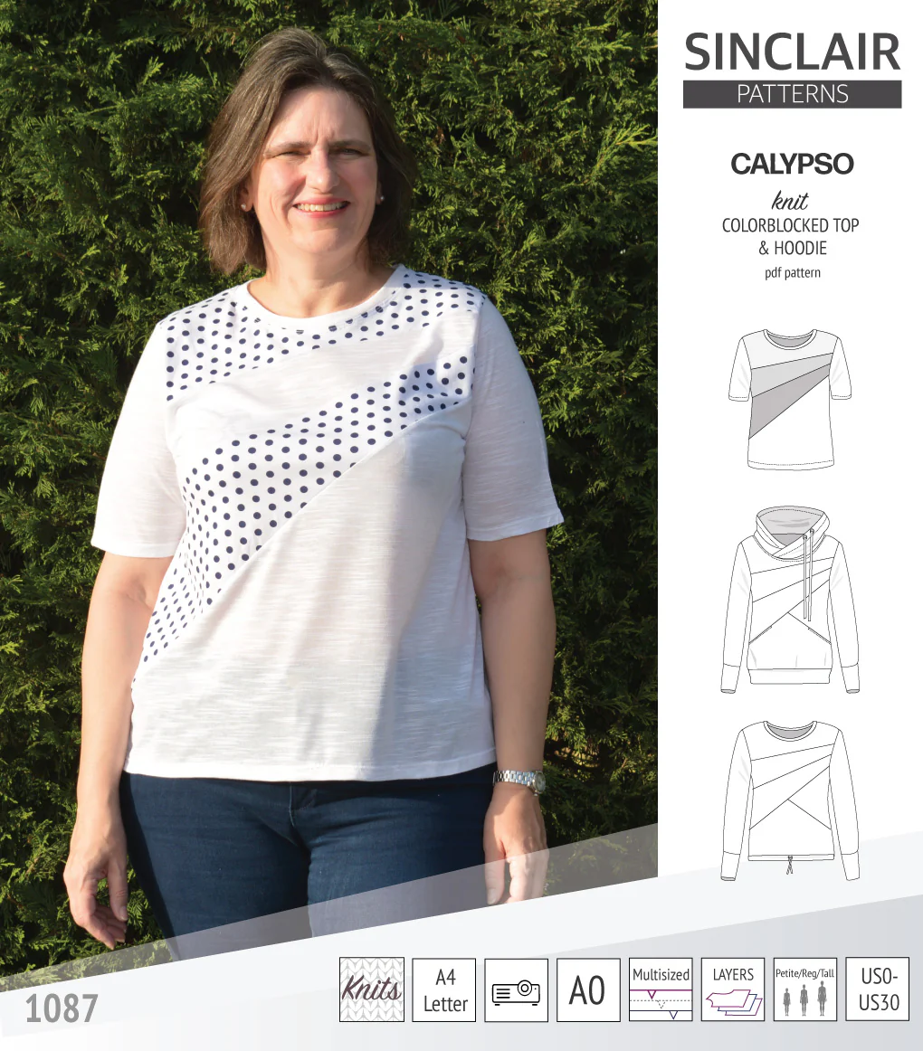 Calypso colorblocked top and hoodie for women (PDF) - Image 25