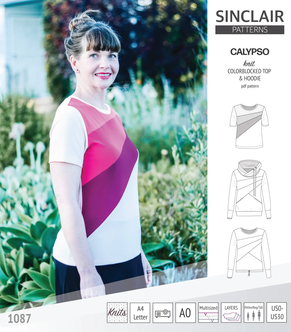 Calypso colorblocked top and hoodie for women (PDF) - Image 32