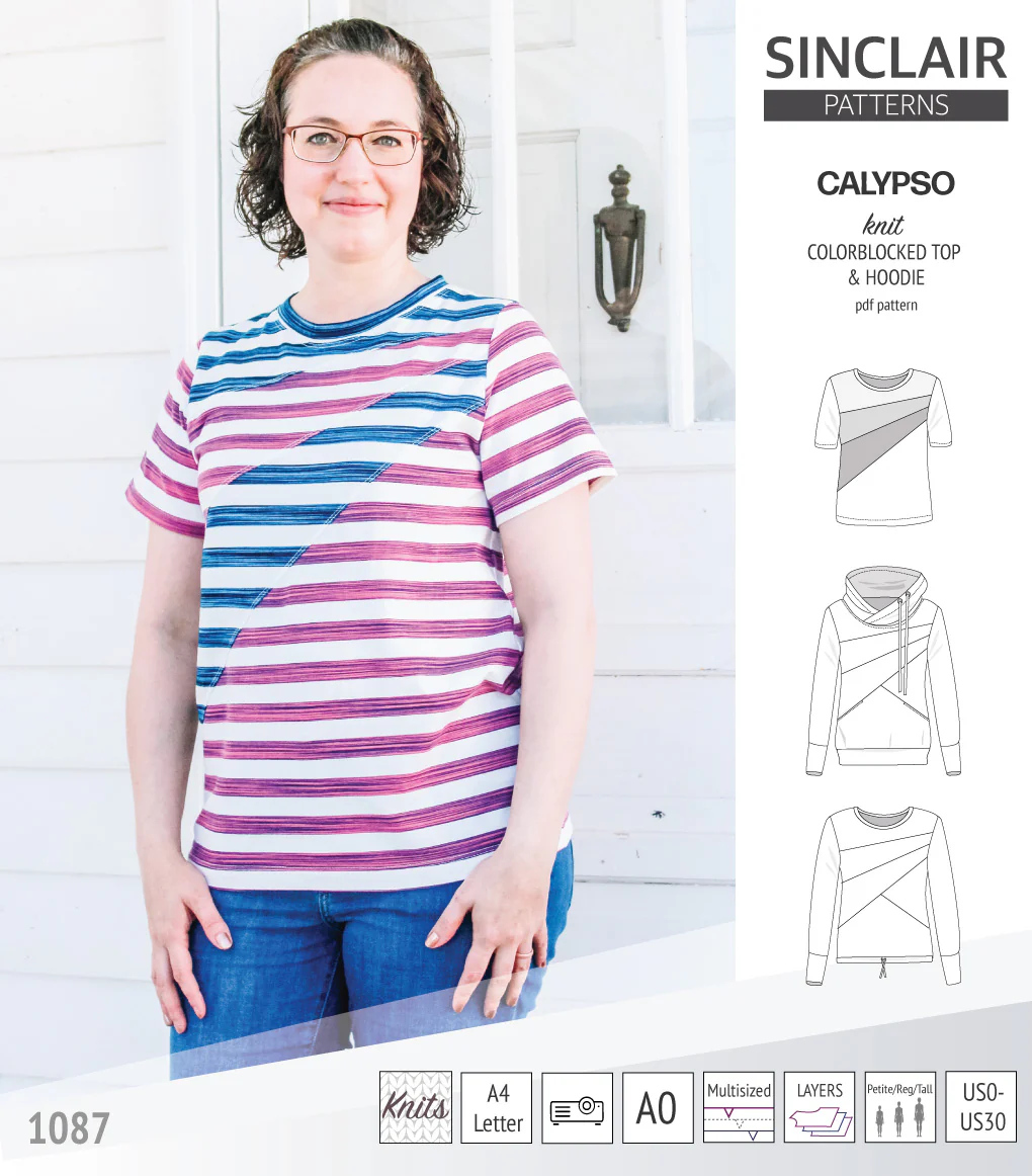 Calypso colorblocked top and hoodie for women (PDF) - Image 35