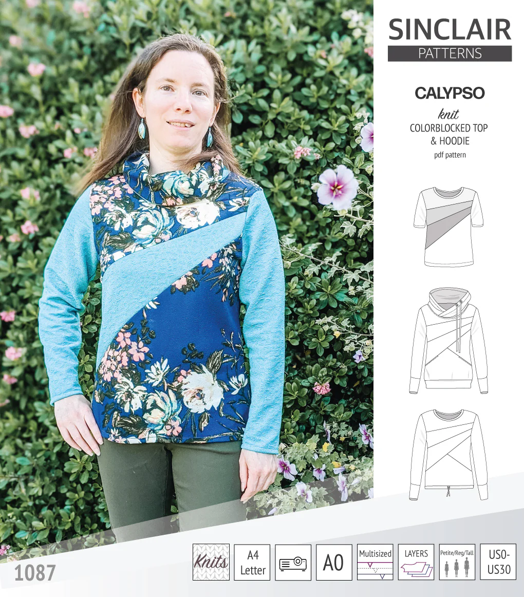 Calypso colorblocked top and hoodie for women (PDF) - Image 52