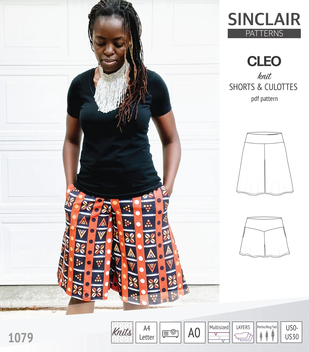 Cleo knit shorts and culottes with yoga waistband (PDF) - Image 10