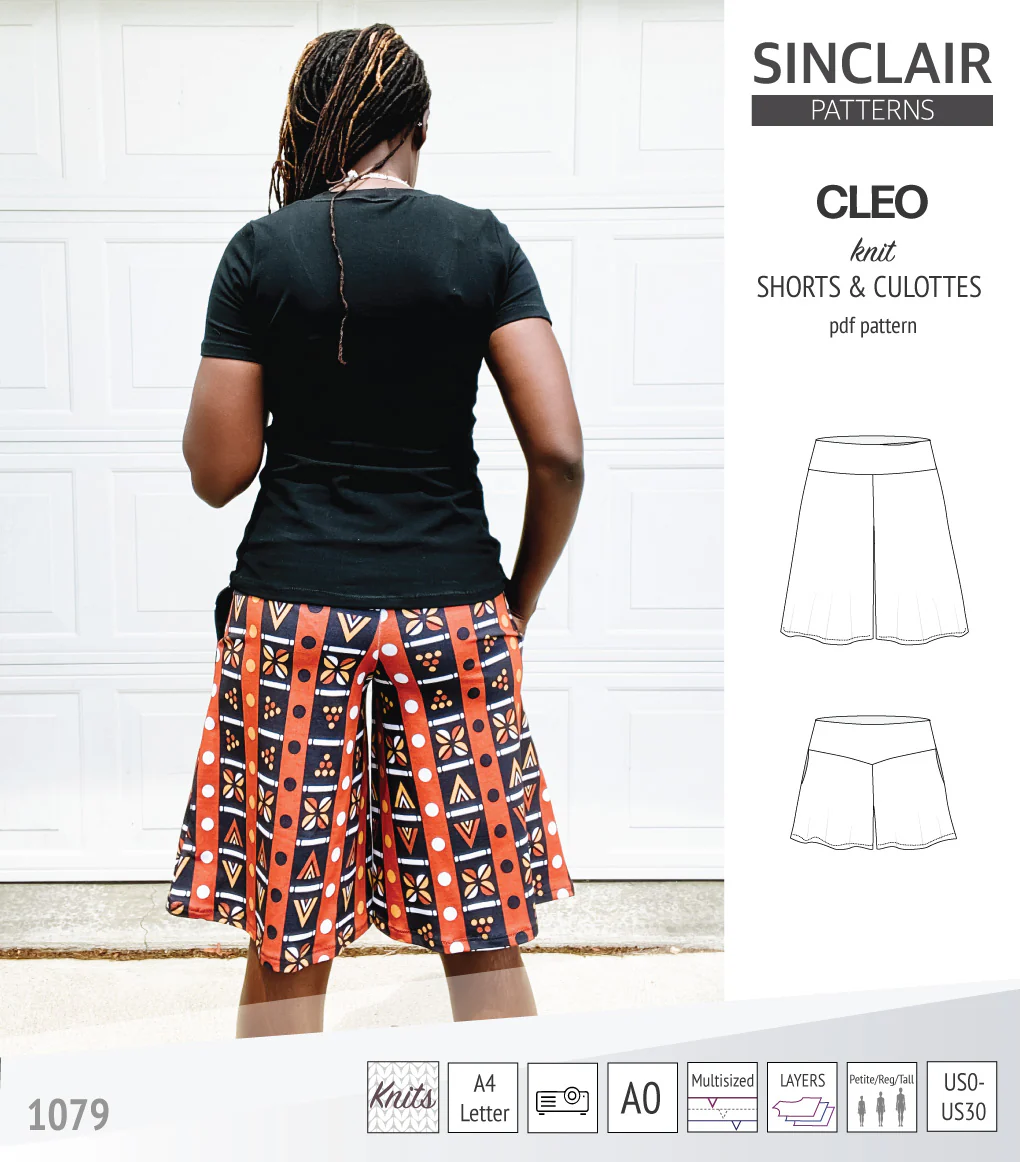 Cleo knit shorts and culottes with yoga waistband (PDF) - Image 11