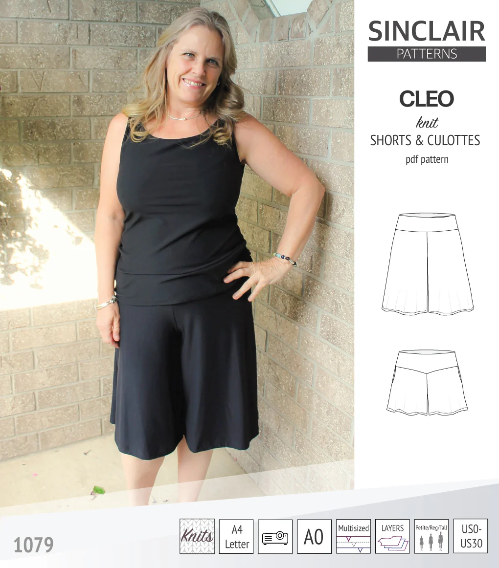 Cleo knit shorts and culottes with yoga waistband (PDF) - Image 13