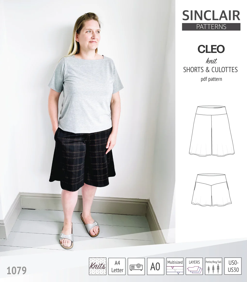 Cleo knit shorts and culottes with yoga waistband (PDF) - Image 14