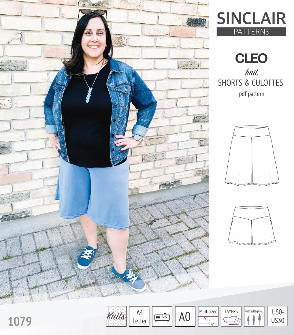 Cleo knit shorts and culottes with yoga waistband (PDF) - Image 15