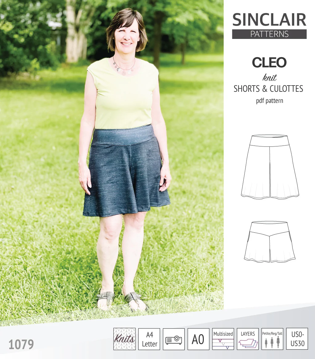 Cleo knit shorts and culottes with yoga waistband (PDF) - Image 17