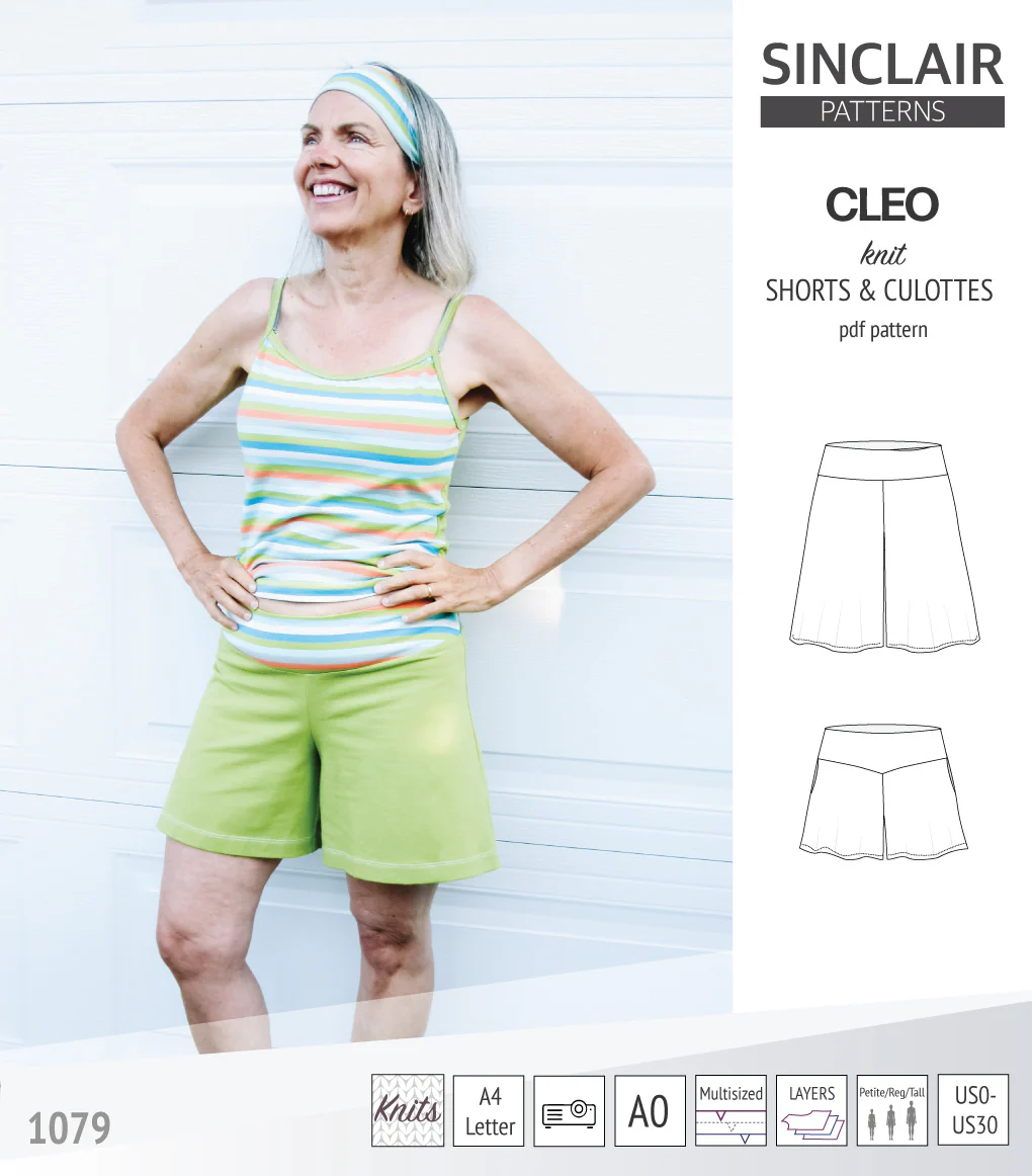 Cleo knit shorts and culottes with yoga waistband (PDF) - Image 18