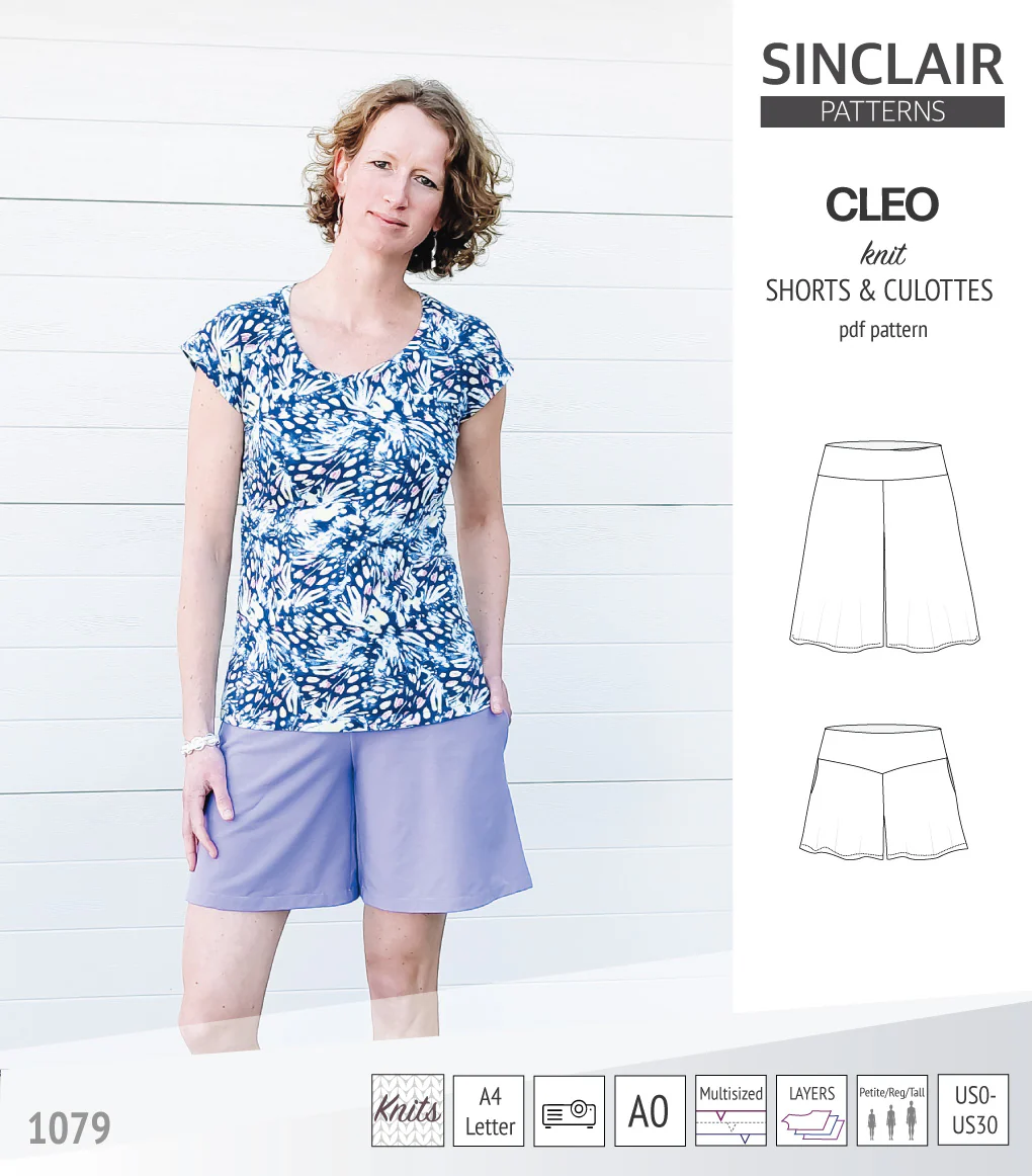 Cleo knit shorts and culottes with yoga waistband (PDF) - Image 19