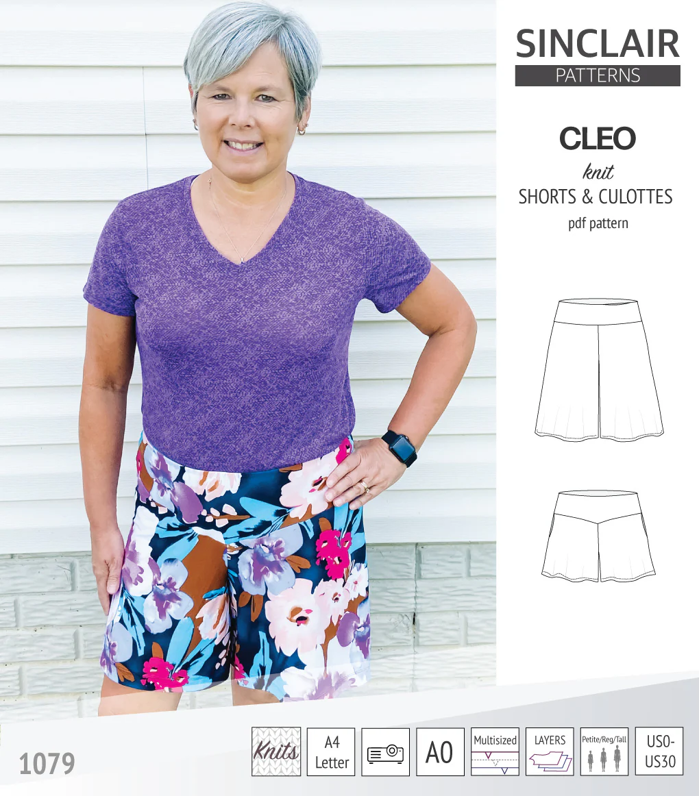 Cleo knit shorts and culottes with yoga waistband (PDF) - Image 21