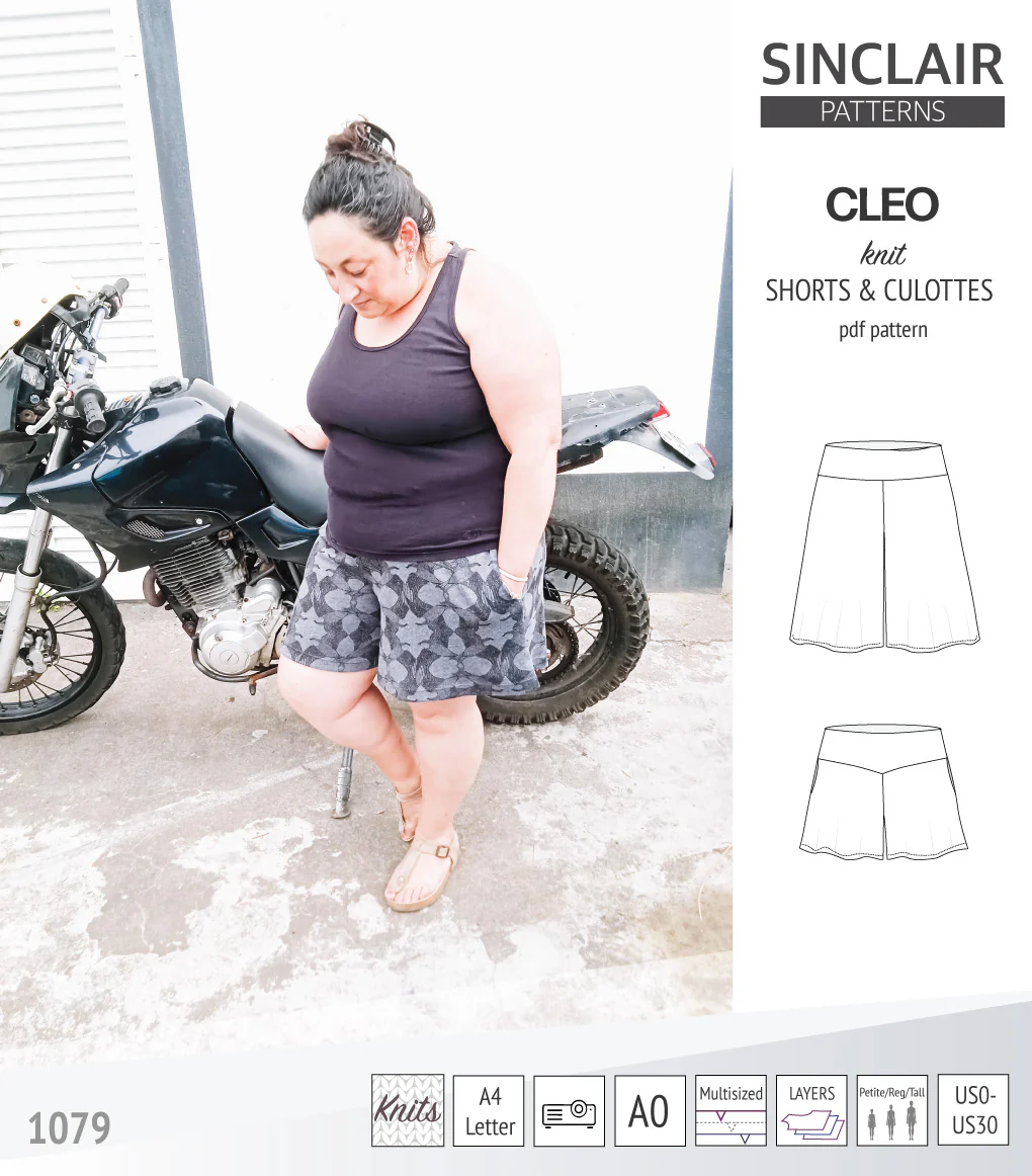 Cleo knit shorts and culottes with yoga waistband (PDF) - Image 22