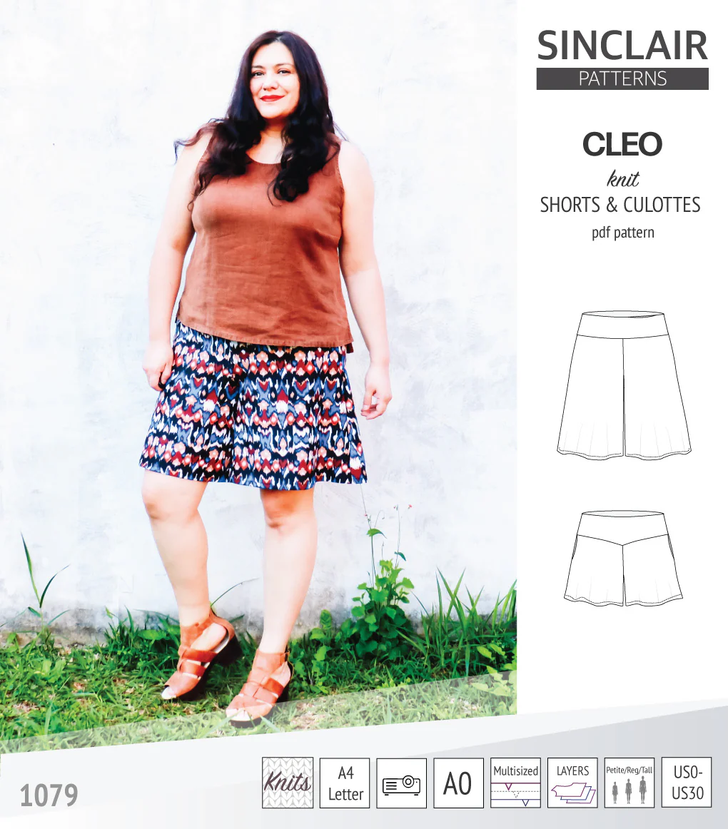 Cleo knit shorts and culottes with yoga waistband (PDF) - Image 23