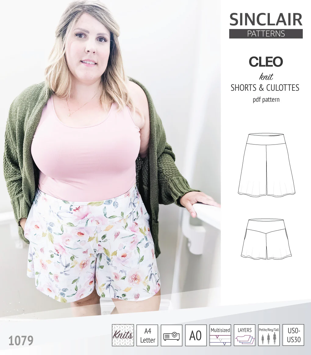 Cleo knit shorts and culottes with yoga waistband (PDF) - Image 24